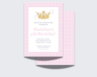 Princess Birthday Party Invite | Magical Princess Invite | Instant Download | Editable Template | Watercolor, Enchanted | Digital Download