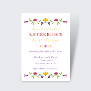 First Fiesta Birthday Invitation | Digital Download | Editable Template | Fiesta Party Birthday Invite | Fiesta Invite | Red, Mexican, Fun