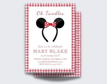 Oh Twodles 2nd Birthday Invitation Digital Invitation Mickey Mouse Clubhouse Invitation Oh Twoodles Oh Two-dles Minnie Mouse