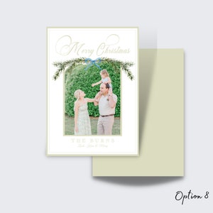 Carte de Noël aquarelle guirlande | pour les Fêtes aquarelle simple | Modifier et imprimer | Téléchargement instantané | Carte de Noël simple