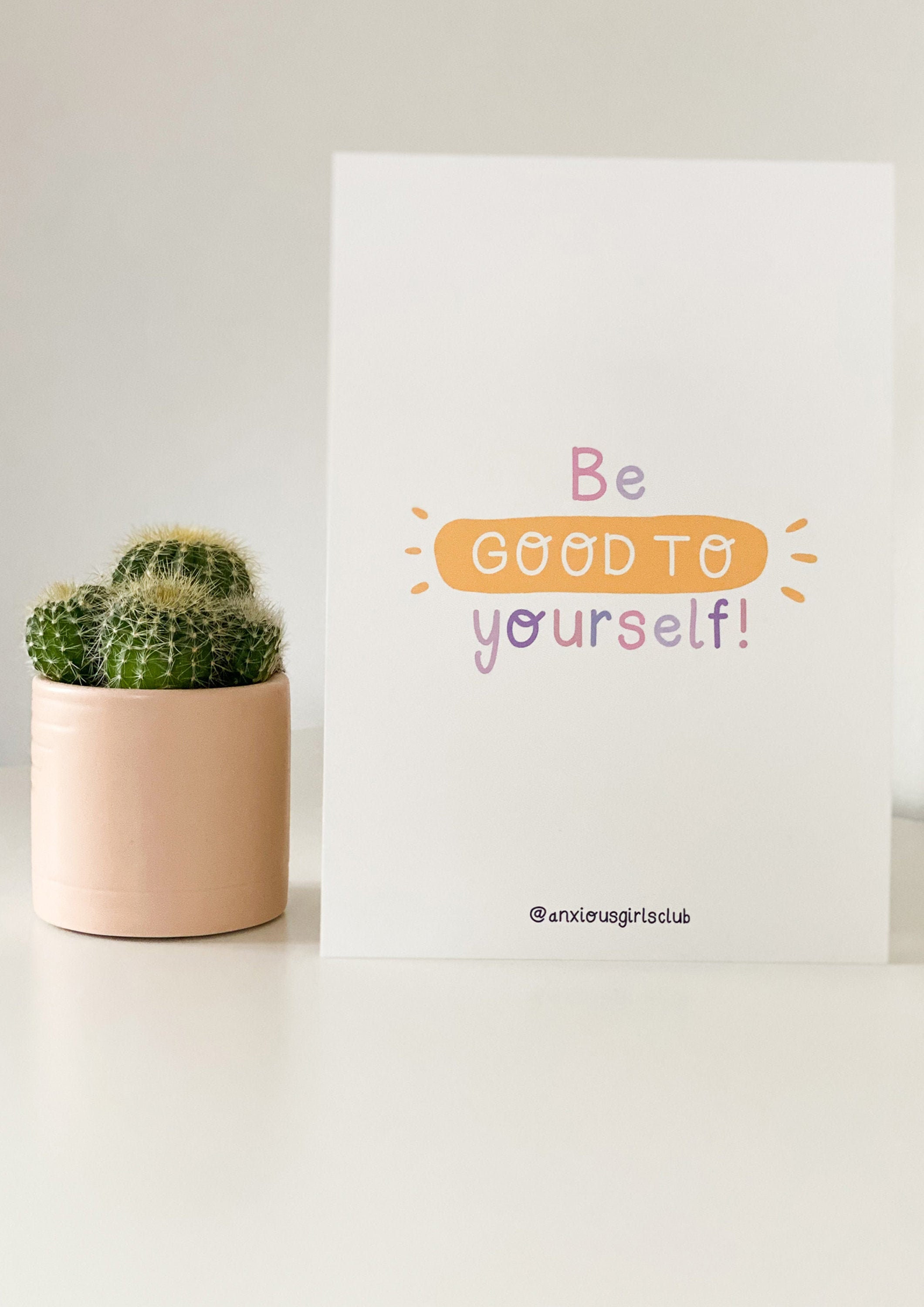 A5 Be Good to Yourself Print Typography Etsy