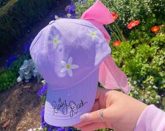 PRE ORDER processing time 2-3 weeks! Daisy inspired baseball hat // detachable bow // Daisy Duck // Gift idea // Parks //