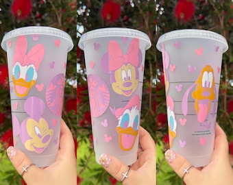 Pastel Mickey and Friends Cold Cup // Pluto // Goofy // Donald // Daisy // Minnie