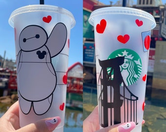 Baymax inspired cold cup // San Fransokyo // Big Hero 6 // Tokyo // Gift Idea //