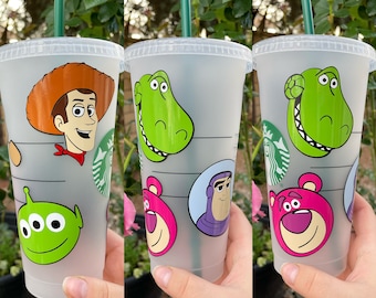 Toy Story inspired cold cup // Woody and Buzz // Rex // Aliens // Gift idea // Lotso