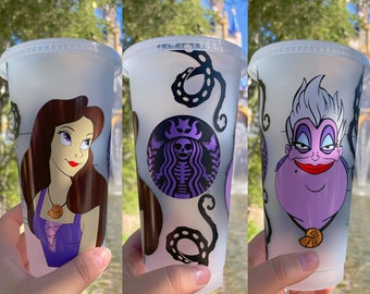 Seawitch Ursula inspired Cold Cup // Vanessa // Little Mermaid // Ocean // Sirens // Villains // Halloween Season