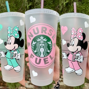 Disney Minnie Mouse // Nurse Fuel // Nurse inspired customized Cold Cup // Gift Idea // Personalized