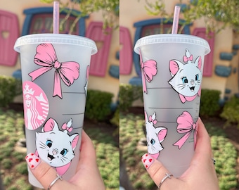 Marie inspired cold cup  // Cats // Spring // Bows // Coquette // Paris // Aristocats