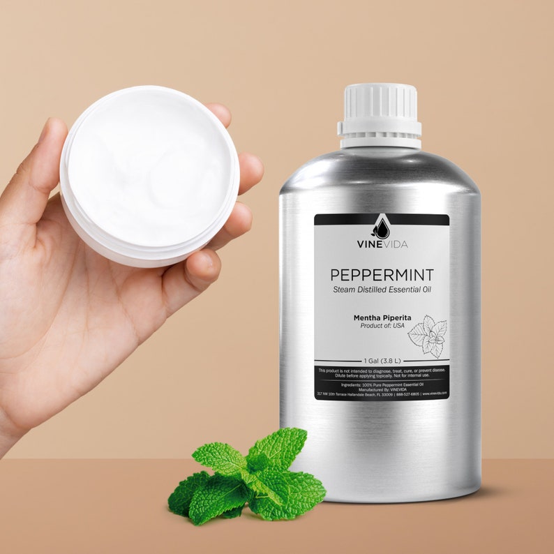 Bulk Peppermint Essential Oil Gallon 8 Lbs in Aluminum Etsy