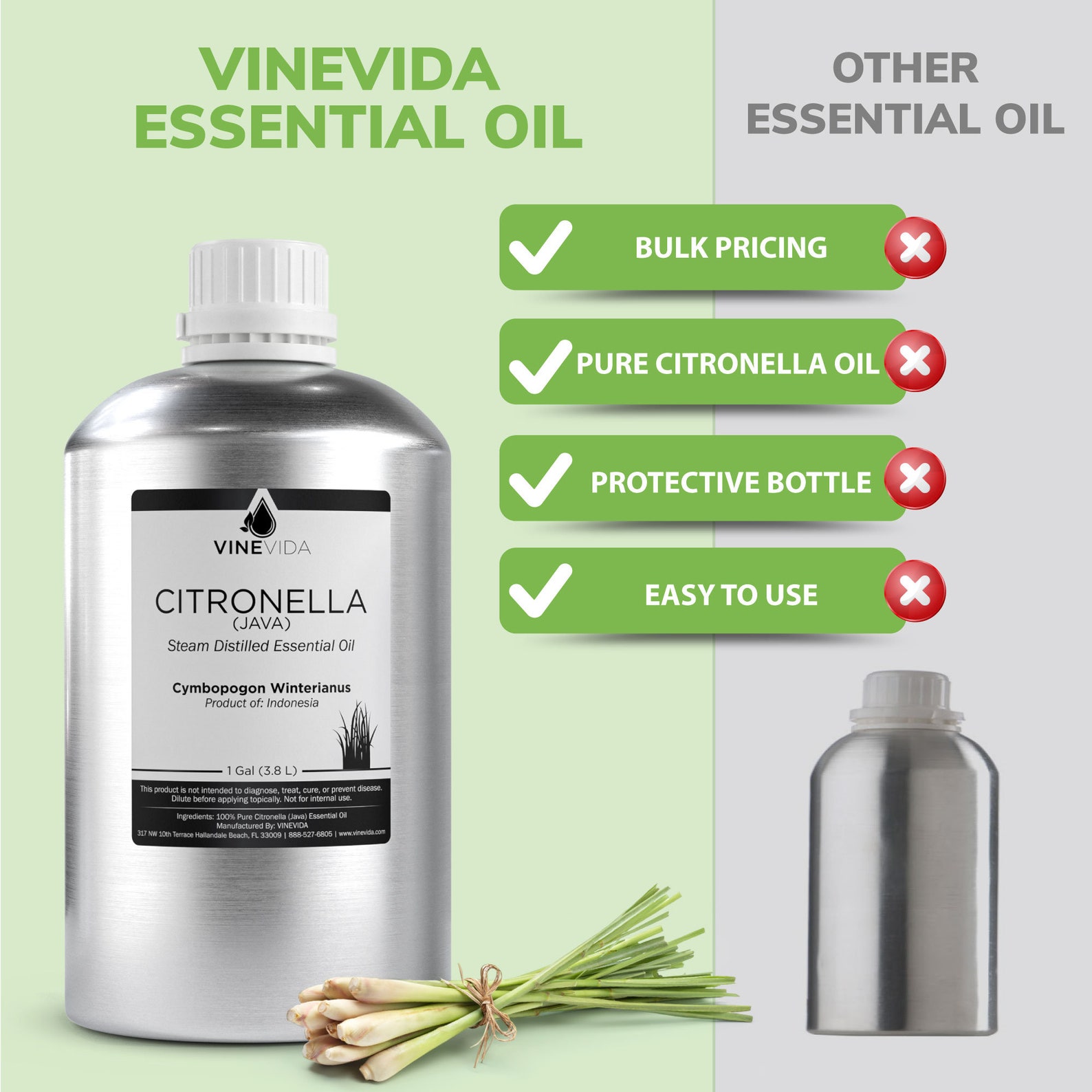 Bulk Citronella Java Essential Oil Gallon 8 Lbs in Aluminum Etsy UK