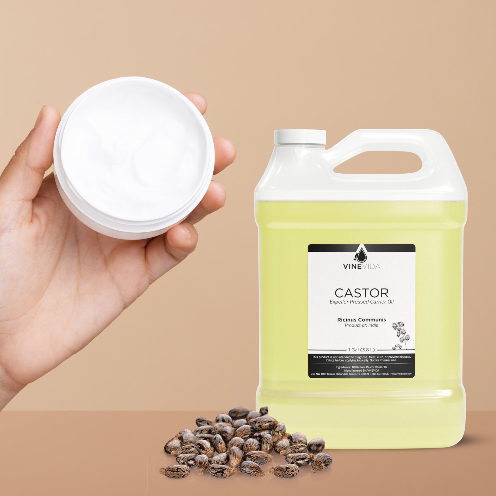 Bulk Castor Carrier Oil Gallon 8 Pounds in HDPE Bottle Etsy