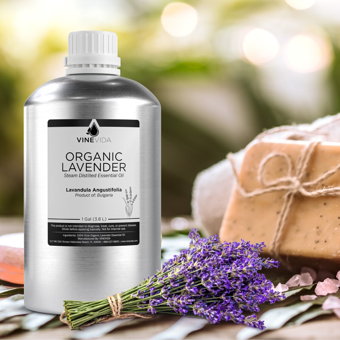 Bulk Organic Lavender Essential Oil 1 Gal 8 Lb in Aluminium Etsy