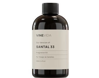 VINEVIDA NO. 1304 Aceite de Fragancia - Inspirado en Santal 33 y Le Labo - Aroma Premium, Jabón DIY, Velas, Perfume