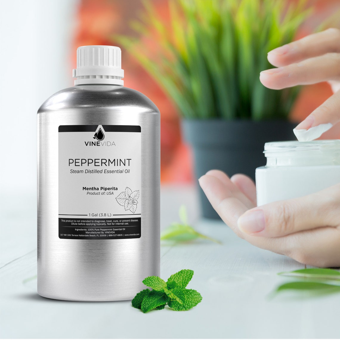 Bulk Peppermint Essential Oil Gallon 8 Lbs in Aluminum Etsy