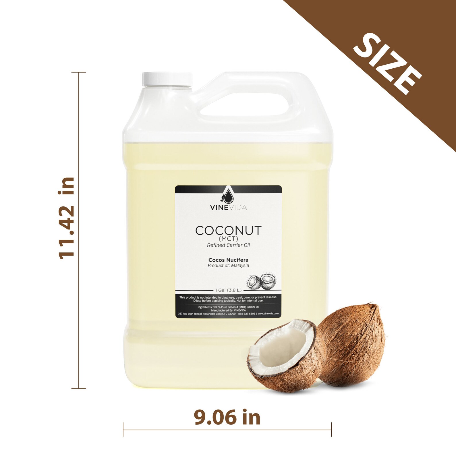 Bulk Coconut Carrier Oil Gallon 8 Pounds in HDPE Bottle Etsy