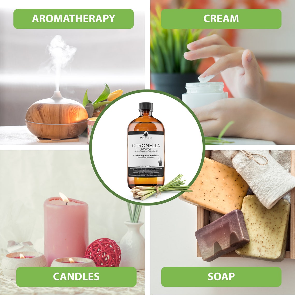 Bulk Citronella Java Essential Oil 16 Oz 1 Pound in Glass - Etsy