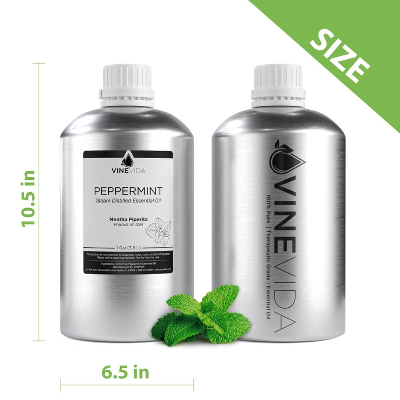Bulk Peppermint Essential Oil Gallon 8 Lbs in Aluminum Etsy