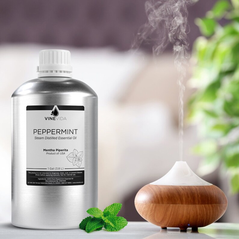 Bulk Peppermint Essential Oil Gallon 8 Lbs in Aluminum Etsy