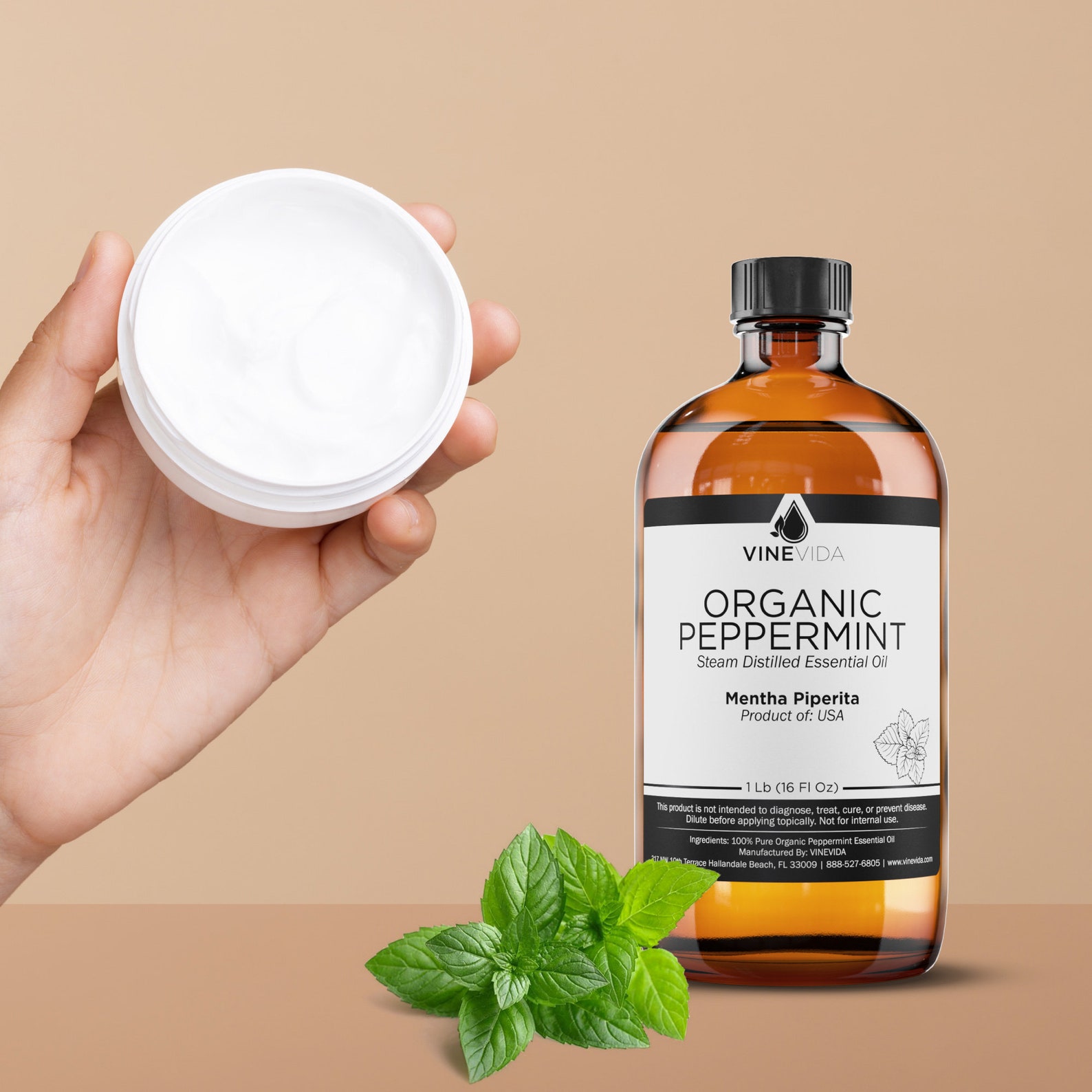 Bulk Organic Peppermint Essential Oil 16 Oz 1 Pound in Glass Etsy