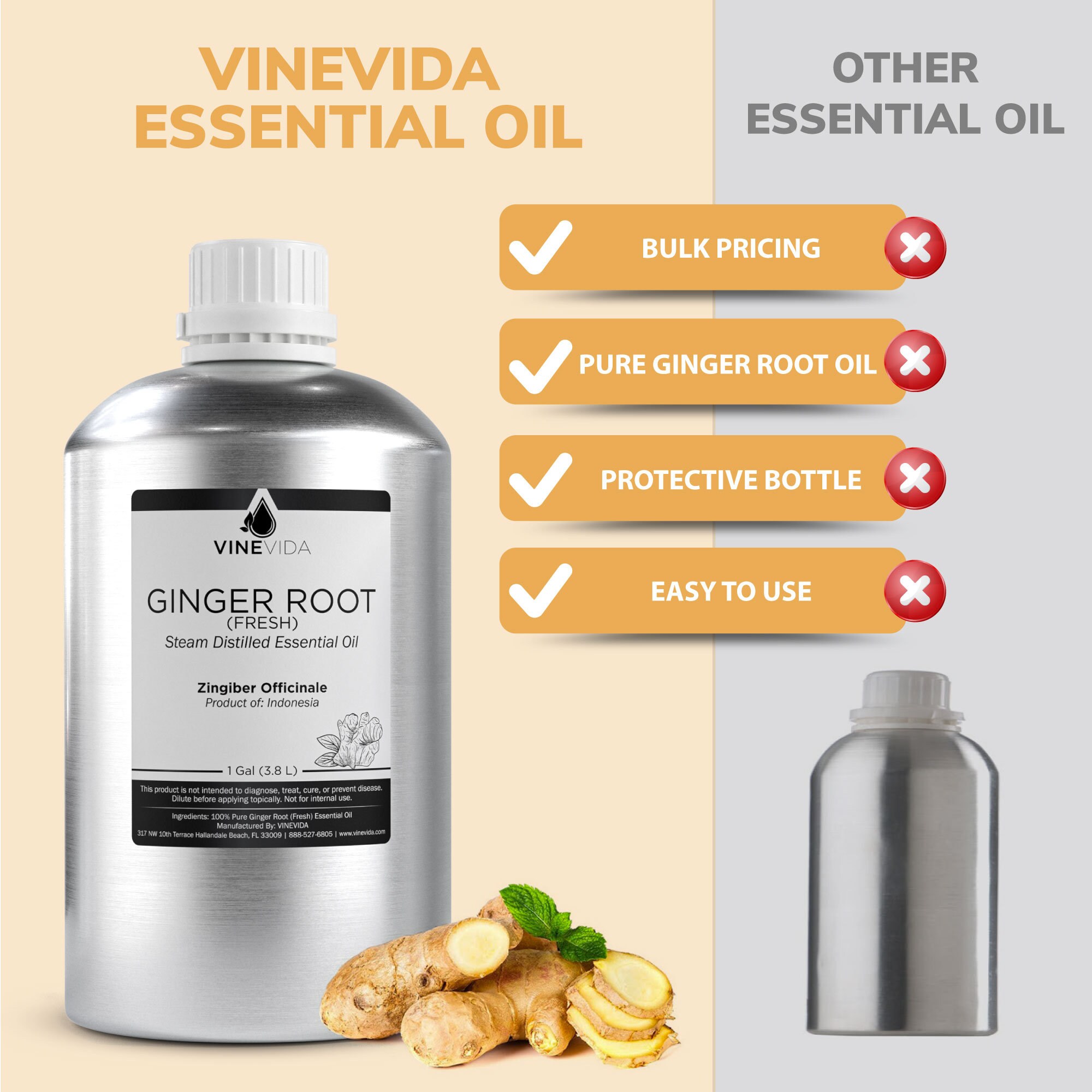 Bulk Ginger Root Essential Oil Gallon 8 Lbs in Aluminum Etsy