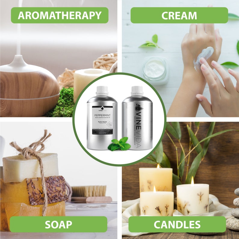 Bulk Peppermint Essential Oil Gallon 8 Lbs in Aluminum Etsy