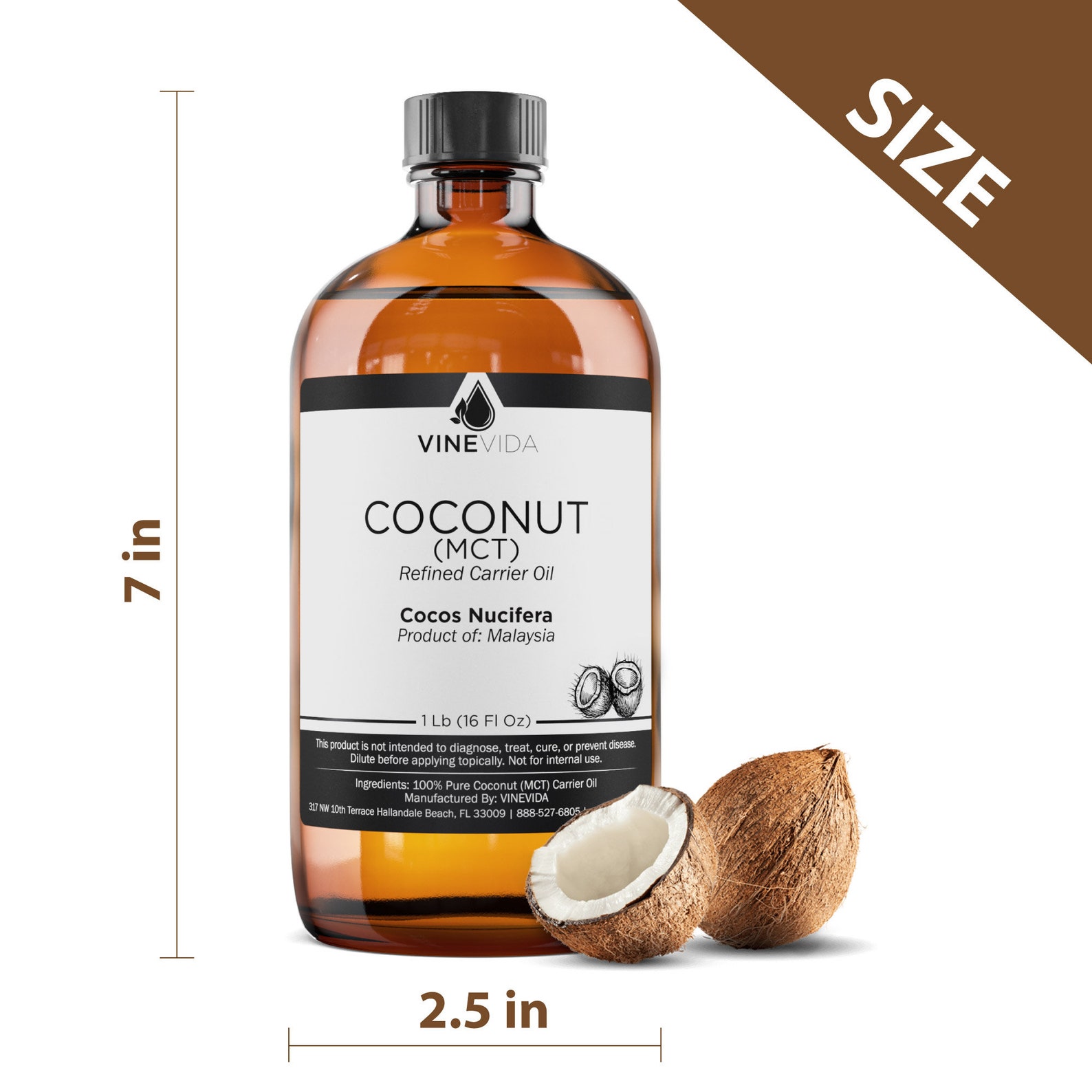 Bulk Coconut Carrier Oil MCT 16 Oz 1 Pound in Glass Bottle Etsy
