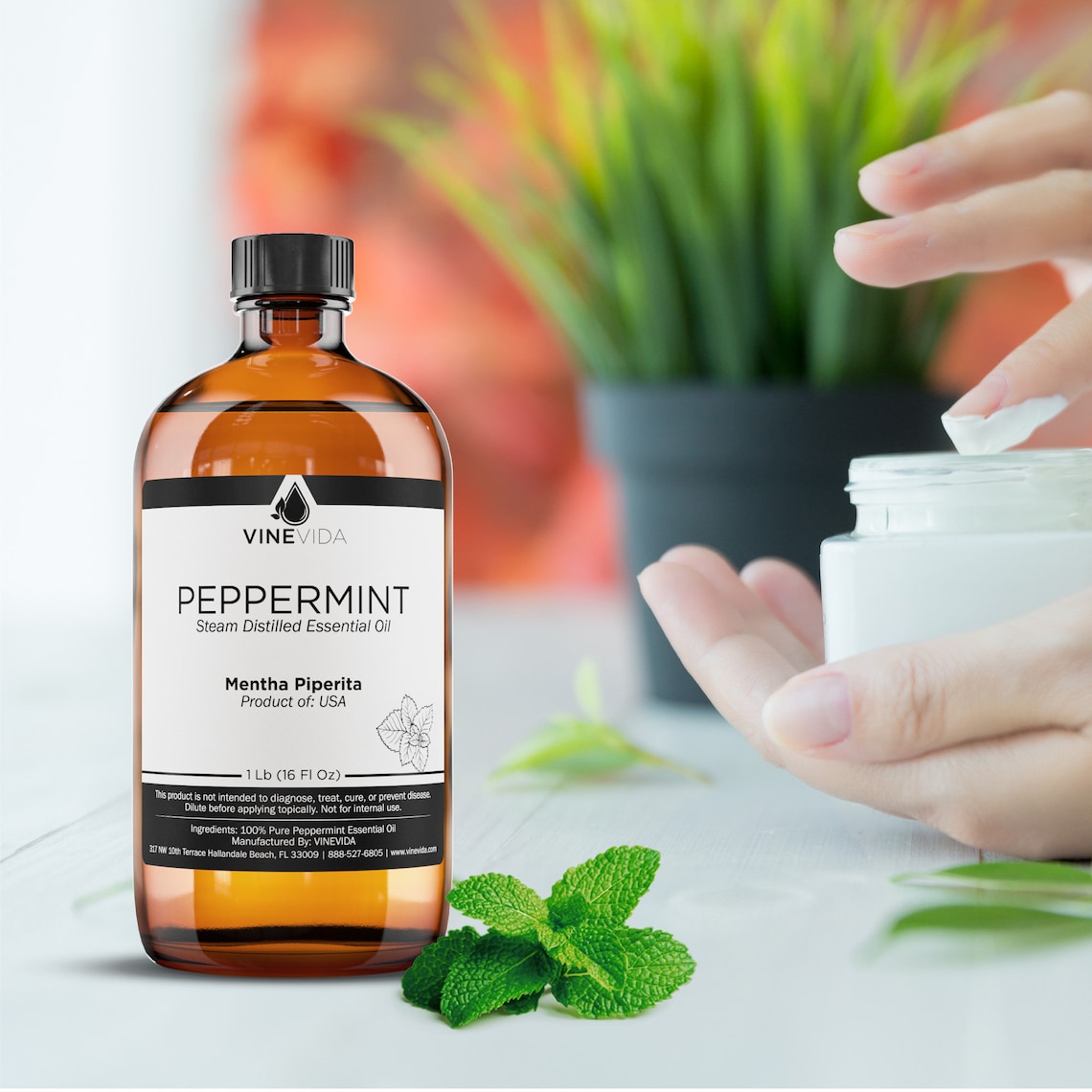 Bulk Peppermint Essential Oil 16 Oz 1 Pound in Glass Bottle Etsy