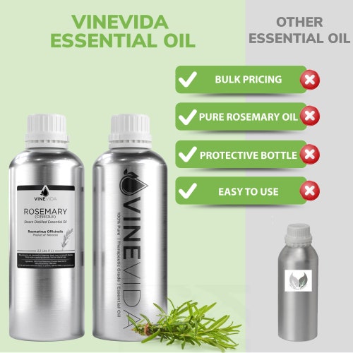 Bulk Rosemary Essential Oil 32 Oz (2 Lbs) in Aluminum shops Bottle - 100% Pure & Undiluted Essential Oil for DIY Soaps, Candles and Blends