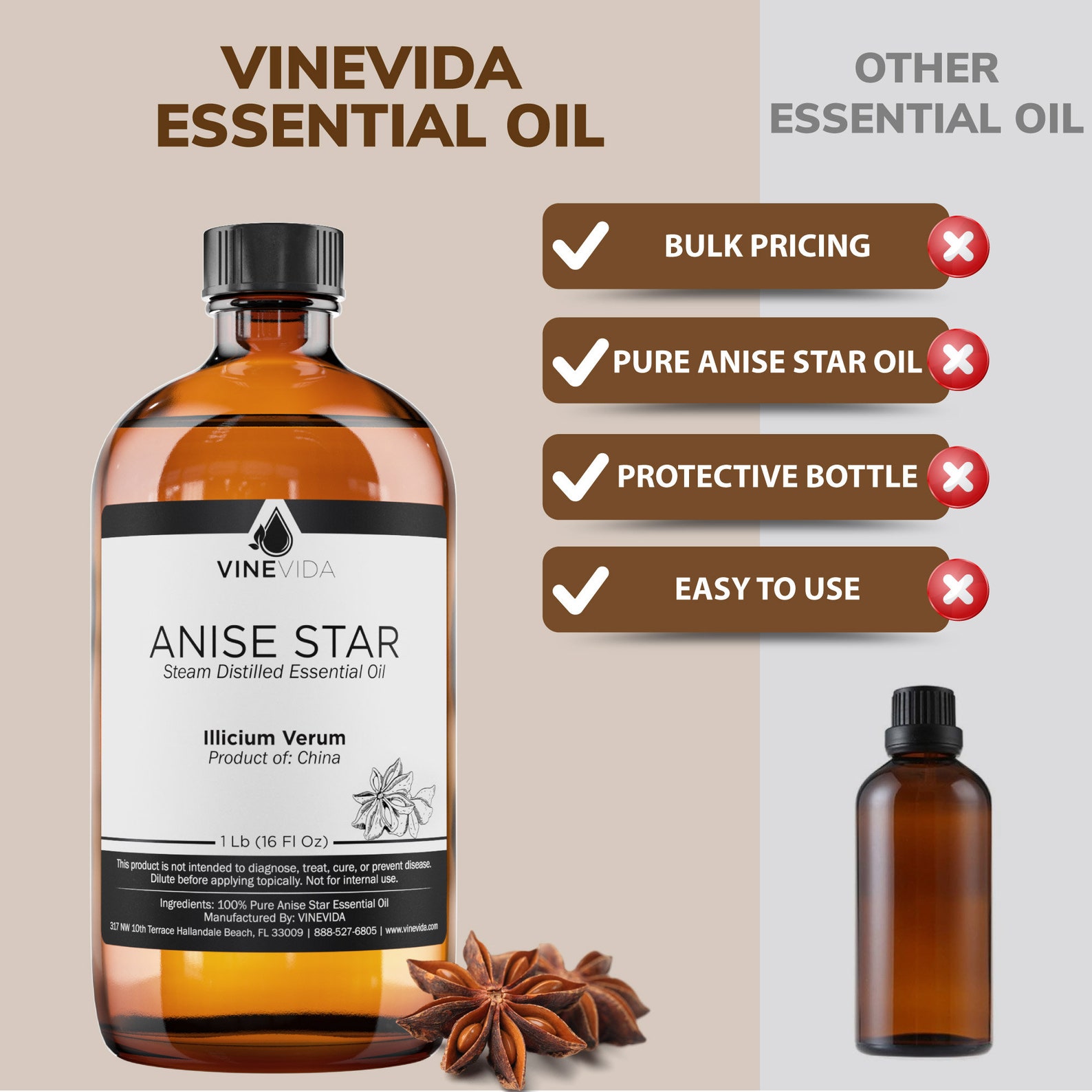 Bulk Anise Star Essential Oil 16 Oz 1 Pound in Glass Bottle Etsy