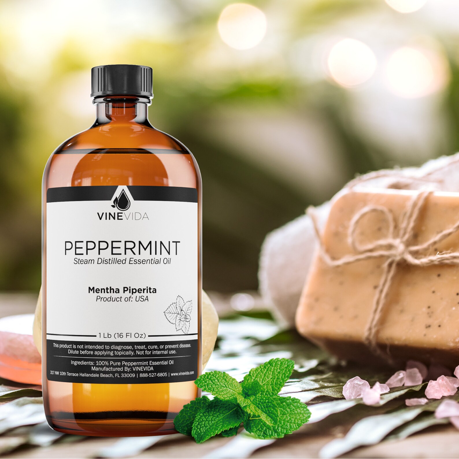 Bulk Peppermint Essential Oil 16 Oz 1 Pound in Glass Bottle Etsy