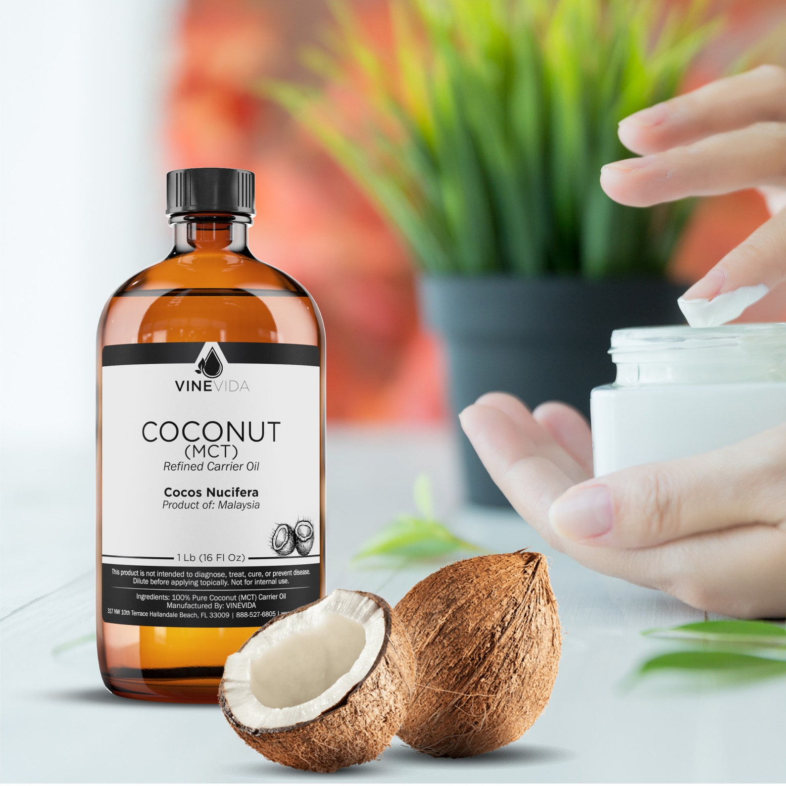 Bulk Coconut Carrier Oil MCT 16 Oz 1 Pound in Glass Bottle Etsy