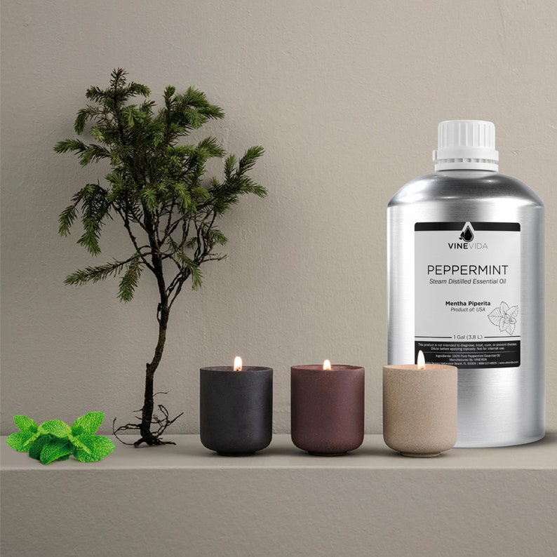 Bulk Peppermint Essential Oil Gallon 8 Lbs in Aluminum Etsy