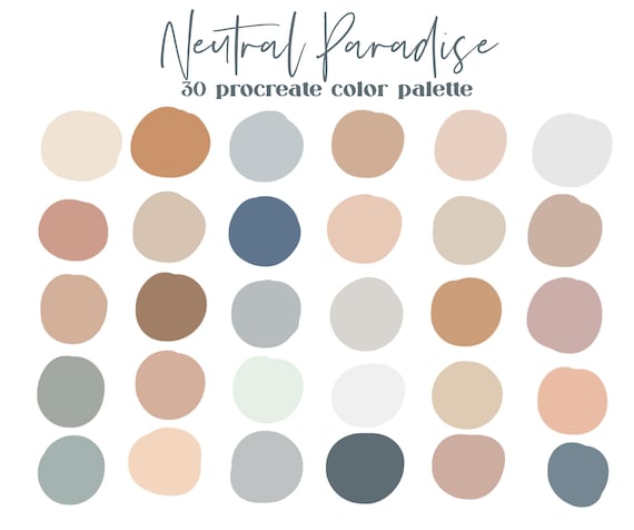Neutral Paradise Procreate Color Palette / Ipad Procreate - Etsy Canada