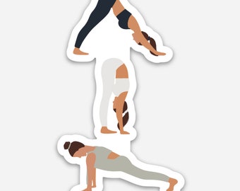 Yoga Poses Sticker, Yogi Sticker, Yoga Asana Sticker, Namaste, Meditation, Hot Yoga, Yoga Sculpt, Yoga Teacher Gifts, Waterproof Sticker