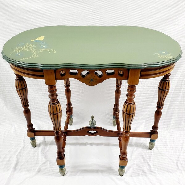 Antique Green Table Etsy