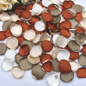 Petali di terracotta, petali tortora, champagne, petali d'avorio Decorazioni per matrimoni in terracotta Petali per ragazza di fiori Decorazioni per matrimoni alla cannella Matrimonio autunnale
