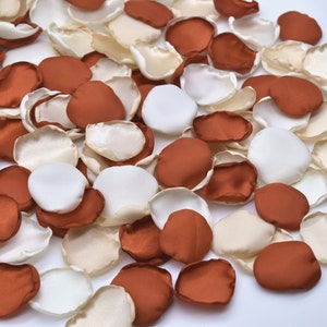 Terracotta Rose Petals, Champagne Petals, Ivory Petals Terracotta Wedding Decor Cinnamon Wedding Decor Flower Girl Petals Fall Wedding Decor