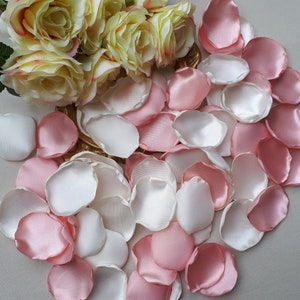 Rose Gold Petals, Ivory Rose Petals Rose Gold Wedding Decorations Flower Girl Petals Bridal Shower Decor Baby Shower Decor Blush Rose Petals