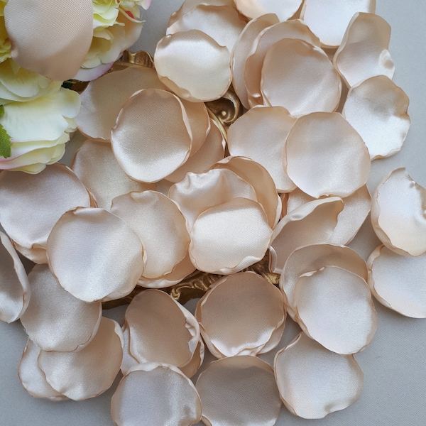 Champagne Rose Petals, Champagne Flower Petals Champagne Wedding Decorations Bridal Shower Decor Baby Shower Decor Flower Girl Petals Toss