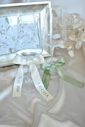 Personalized Wine Glass Stick On Bow, Custom Wedding Champagne Glass Bow, Personalized Satin Bow Name Tags, Drink Name Tags Name Place Cards