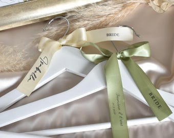 Cinta para colgar en la boda personalizada, etiquetas con nombre para vestido de novia personalizadas
