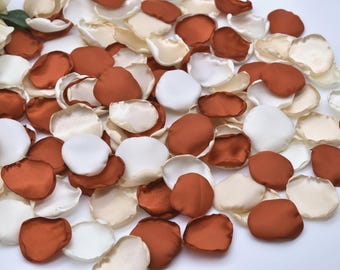 Terracotta Rose Petals, Champagne Petals, Ivory Petals Terracotta Wedding Decor Cinnamon Wedding Decor Flower Girl Petals Fall Wedding Decor