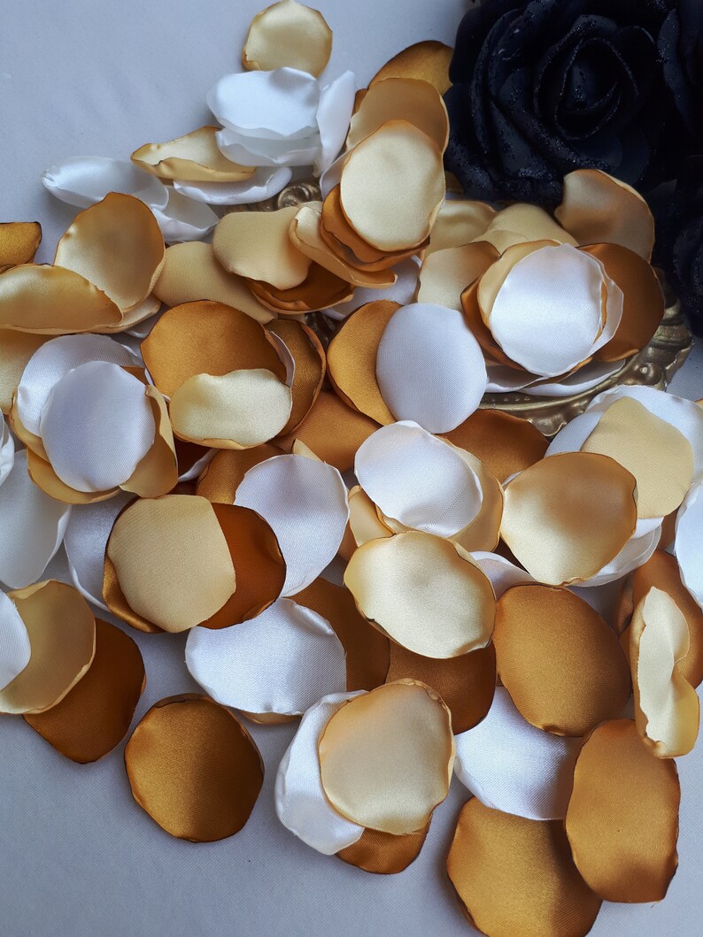 NEW Copper Rose Petals Gold Rose Petals Ivory Flower Petals Etsy