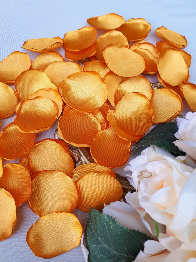 Burnt Orange Flower Petals Orange Rose Petals Wedding Decor Etsy