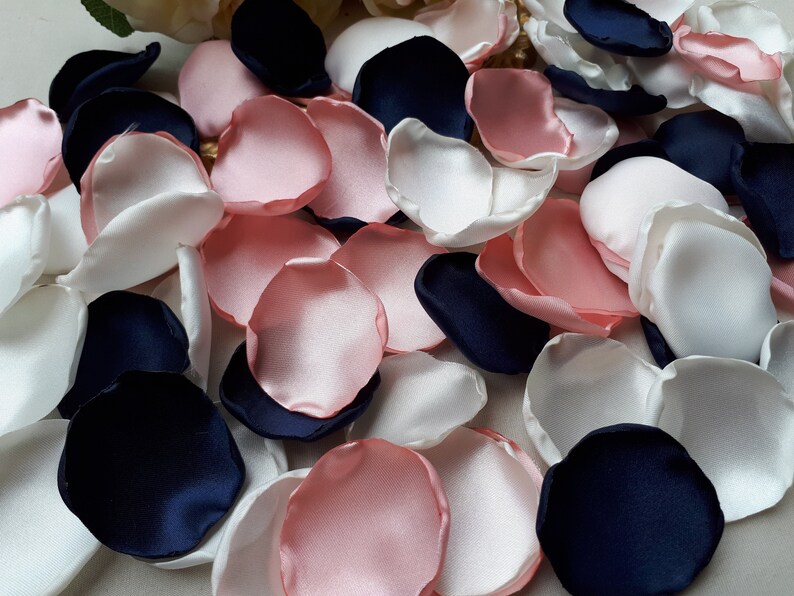 Navy Blue Rose Petals Blush Pink Petals White Rose Petals Etsy