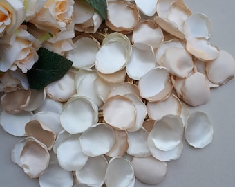 Champagne Rose Petals Ivory Rose Petals Wedding Decoration Flower Girl Petals Bridal Shower Decor Baby Shower Decor Petals Toss Aisle Runner
