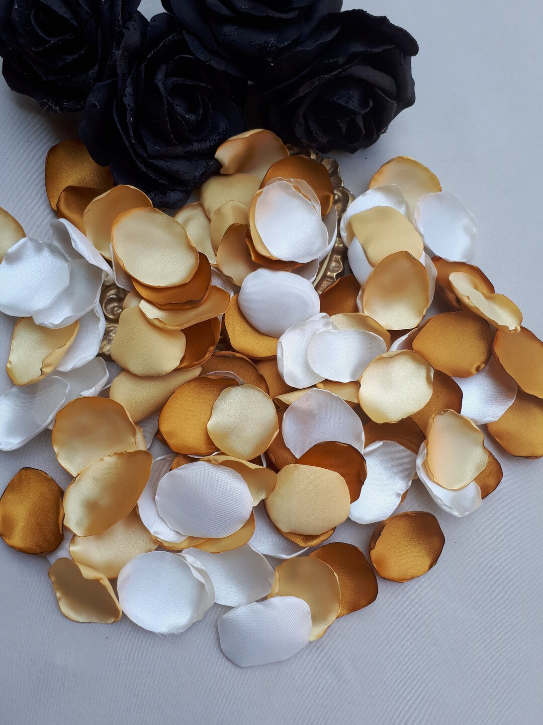 NEW Copper Rose Petals, Gold Rose Petals, Ivory Flower Petals Wedding