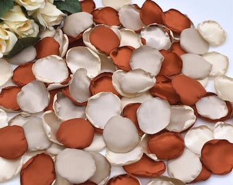 Terracotta Rose Petals, Light Taupe Petals, Champagne Terracotta Wedding Decor Cinnamon Wedding Decor Flower Girl Petals Fall Wedding Decor