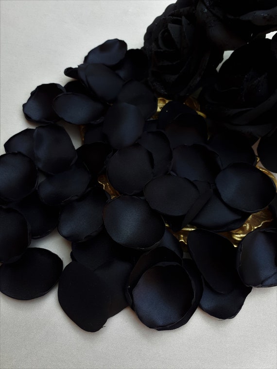 Black Rose Petals Black Wedding Decorations Gothic Wedding Decor Flower  Girl Petals Black Party Decor Petal Toss Black Aisle Petals Decor 