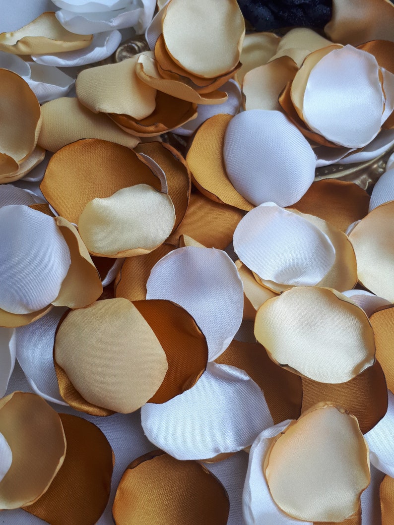 NEW Copper Rose Petals Gold Rose Petals Ivory Flower Petals Etsy